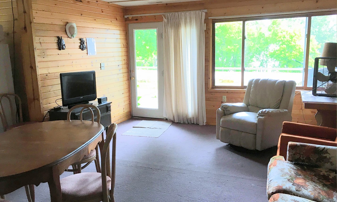 Camp Lacupolis Cabin Living Room